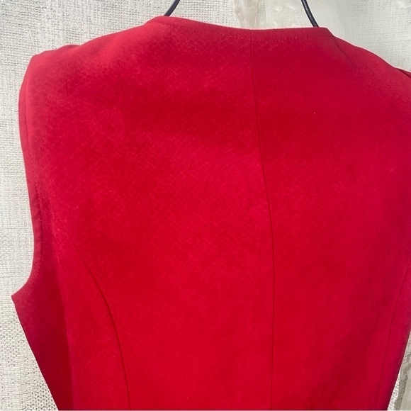 Y2K Cache red animal print zip up vest size M - Picture 6 of 9